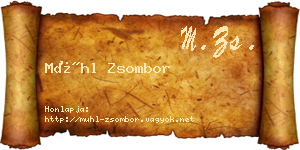Mühl Zsombor névjegykártya